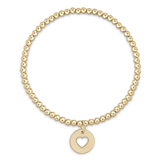 enewton extends classic gold 3mm bracelet - love gold disc
