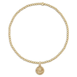 enewton classic gold 2mm bracelet - protection small gold disc