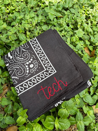 Collegiate Embroidered Bandana Texas Tech