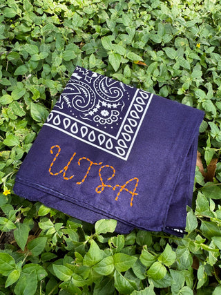 Collegiate Embroidered Bandana UTSA