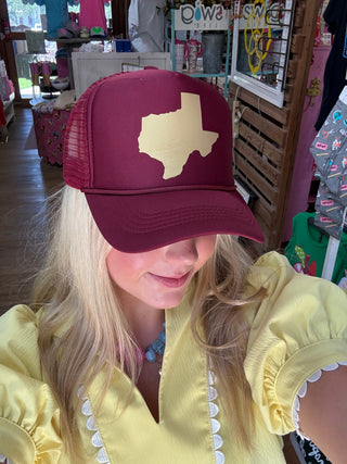 BYH Texas Trucker Hat Maroon