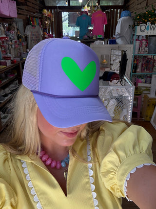 BYH Heart Trucker Hat Lavender