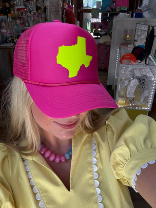 BYH Texas Trucker Hat Hot Pink