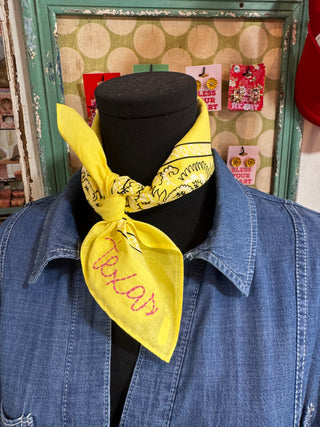 Embroidered Bandana - Texas