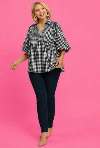 Callie Gingham top