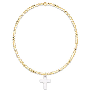 enewton classic gold 2mm bracelet - blessed crystal charm