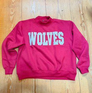 Wolves Gingham Mock Neck