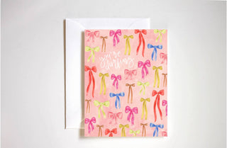 Stephanie Tara You're darling bows friendship love card