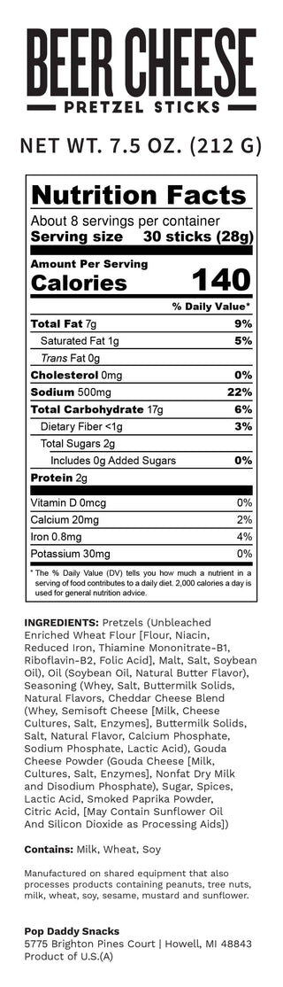 Seasoned Pretzels - 7.5oz - Beer Cheese