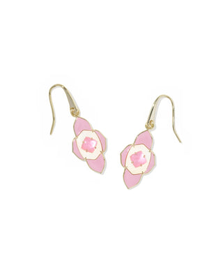 Kendra Scott Abbie Medallion Drop Earrings - Light Pink