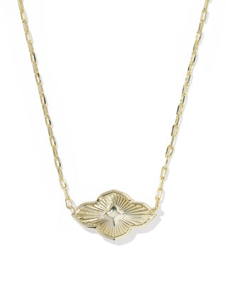 Kendra Scott Abbie Medallion Necklace - Light Pink