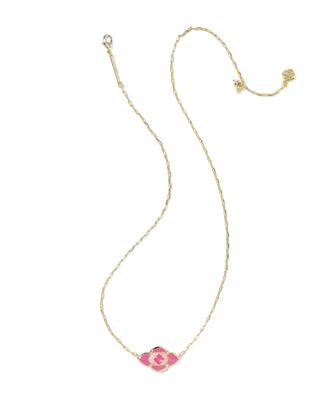 Kendra Scott Abbie Medallion Necklace - Hot Pink