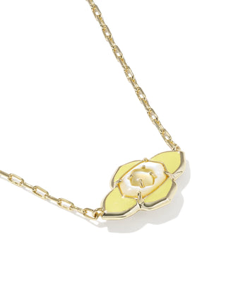 Kendra Scott Abbie Medallion Necklace - Yellow