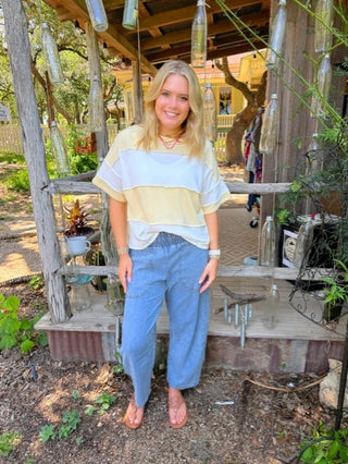 Reese Smocked Waist Denim