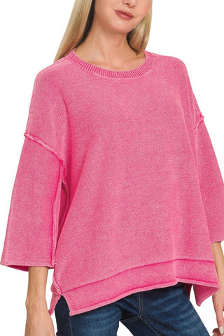 Arizona 3/4 Sweater in Pink