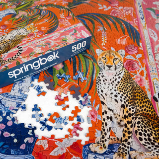 Springbok 500 piece puzzle - Cheetah and Ginger Jar