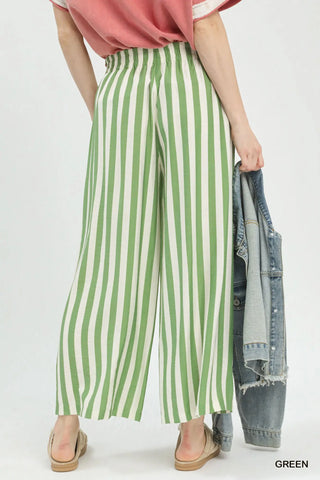 Bailey Striped Pants in Green