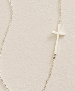 ND Belief Side Cross Necklace