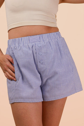 Striped Boxers in Blue