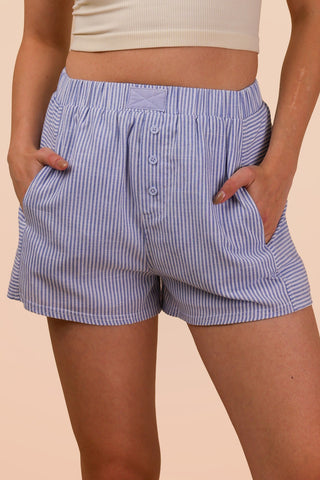 Striped Boxers in Blue