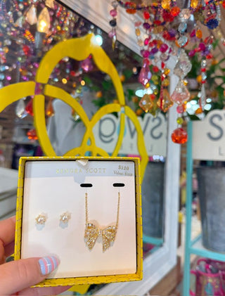 Kendra Scott Bow and Pearl Set