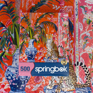 Springbok 500 piece puzzle - Cheetah and Ginger Jar