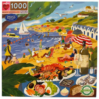 eeboo Puzzle - Beach Umbrellas
