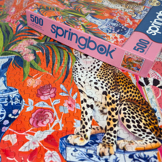Springbok 500 piece puzzle - Cheetah and Ginger Jar