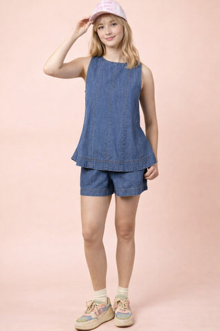 Elkhart Two Piece Chambray Set