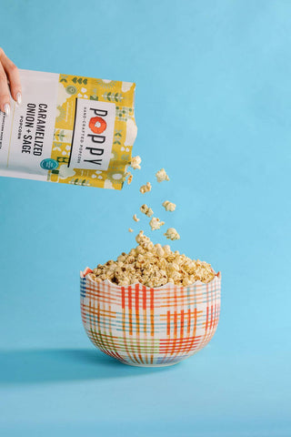 Caramelized Onion + Sage Poppy Popcorn