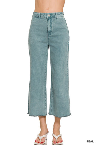 Tory Wide Leg Jeans Light Teal