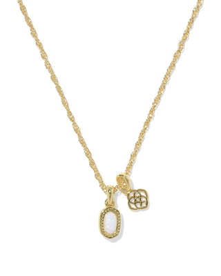 Kendra Scott Mini Elisa Dira Necklace - White Opal
