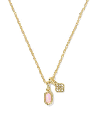 Kendra Scott Mini Elisa Dira Necklace - Pink Opal
