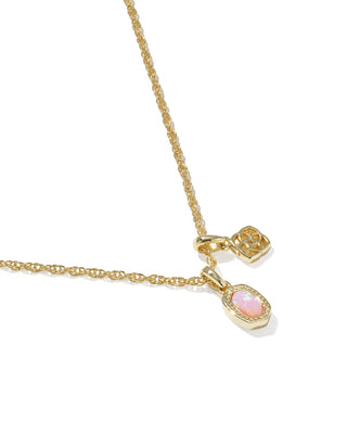 Kendra Scott Mini Elisa Dira Necklace - Pink Opal