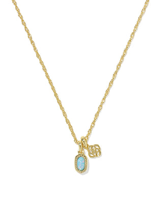 Kendra Scott Mini Elisa Dira Necklace - Blue Opal