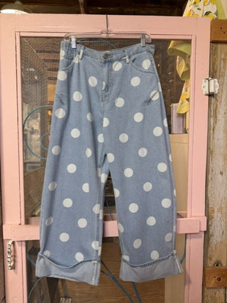 Polka Dot Barrel Jeans