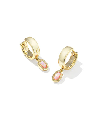Kendra Scott Mini Ellie Huggie - Pink Opal