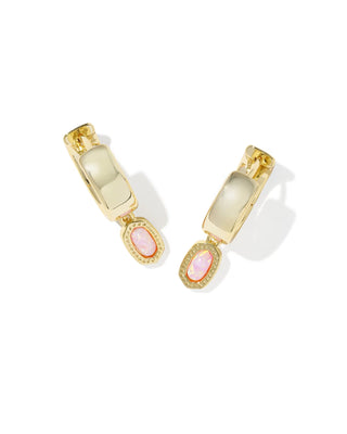 Kendra Scott Mini Ellie Huggie - Pink Opal