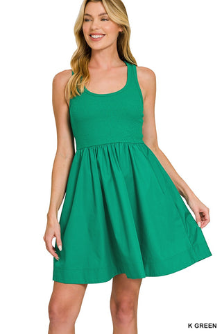 Emma Grace Tank Dress in Kelly Green