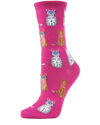 MeMoi Socks Studious Cats