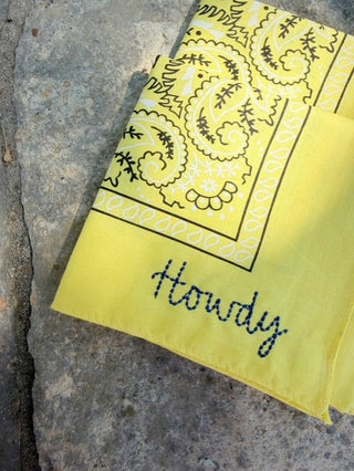 Embroidered Bandana - Howdy