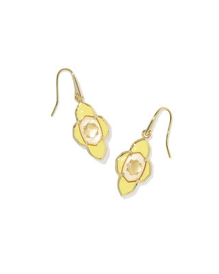 Kendra Scott Abbie Medallion Drop Earrings - Yellow