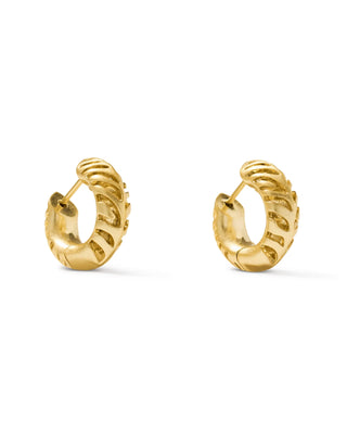 Kendra Scott Tiger Stripped Mikki Gold Huggie Earrings