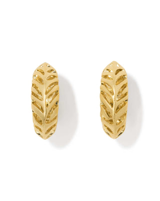 Kendra Scott Tiger Stripped Mikki Gold Huggie Earrings