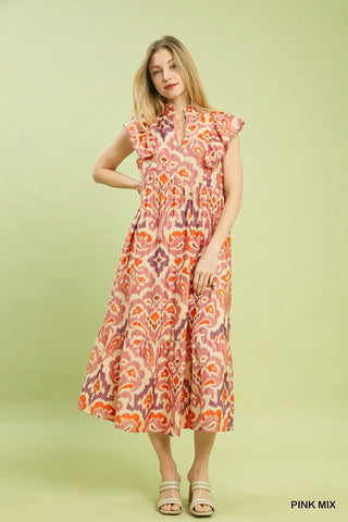 Charlie Ikat Maxi Dress