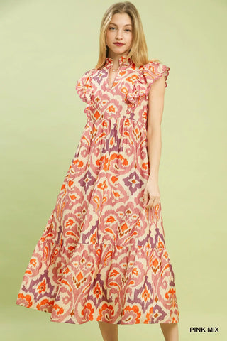 Charlie Ikat Maxi Dress