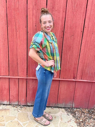 Blocks of Plaid Top