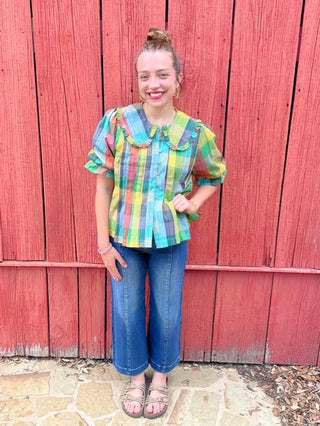 Blocks of Plaid Top