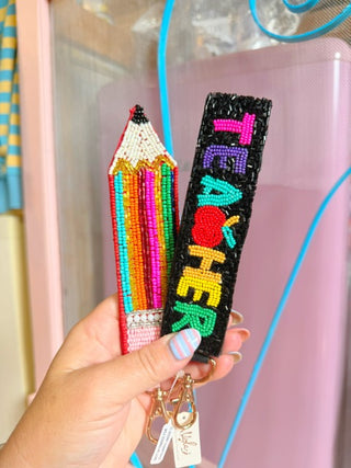 Teacher Beaded Wristlet