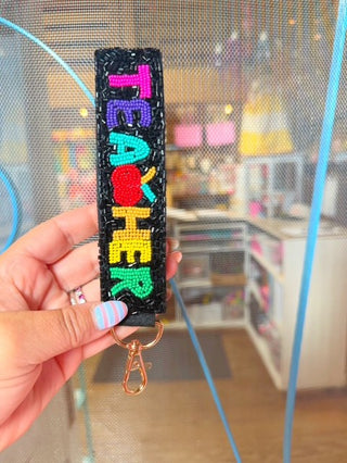 Teacher Beaded Wristlet